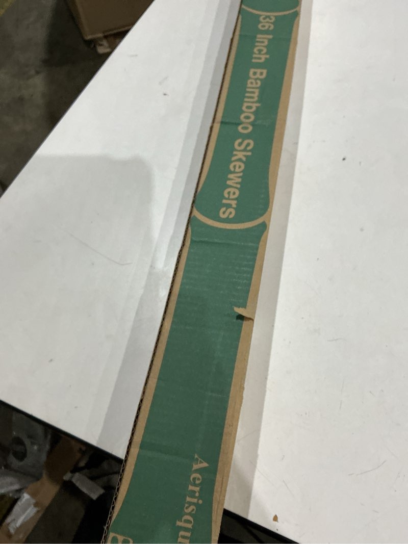 Condition photo showing Good Condition for 100pcs 36 inch bamboo skewers for marshmallows,s'mores,fire pit,bbq,kabob,grilling, camping.more size choices 6"/8"/10"/12"/36"
