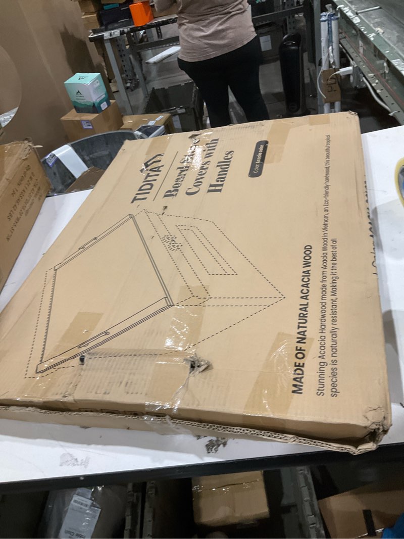 Condition photo showing Good Condition for acacia wood stove top covers for electric stove - wooden noodle board for gas stovetop - stove top covers for gas burners - wooden kitchen sink cover for counter space & decorative tray