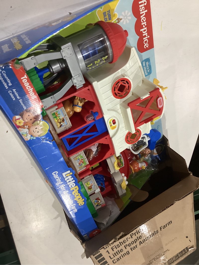 Condition photo showing Good Condition for fisher-price little people caring for animals farm electronic interactive playset with smart stages learning songs for toddlers ages 1 and up (amazon exclusive) refreshed farm