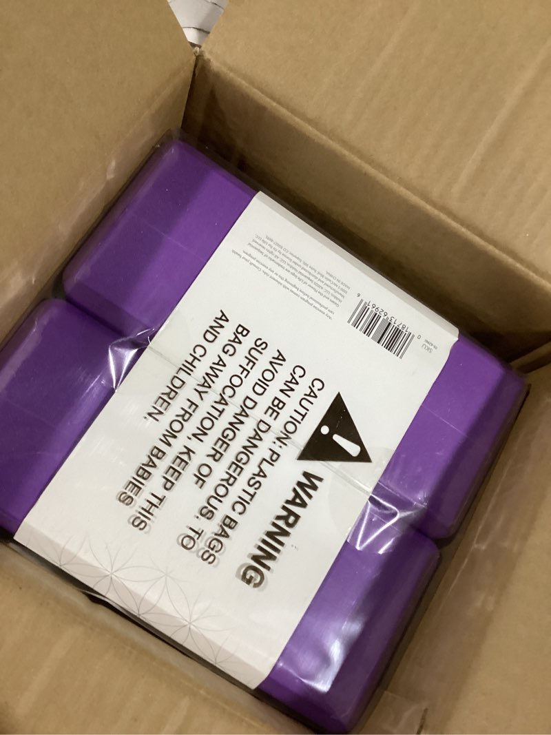 Condition photo showing Good Condition for gaiam yoga block - supportive latex-free eva foam - soft non-slip surface with beveled edges for yoga, pilates, meditation - yoga accessories for stability, balance, deepen stretches