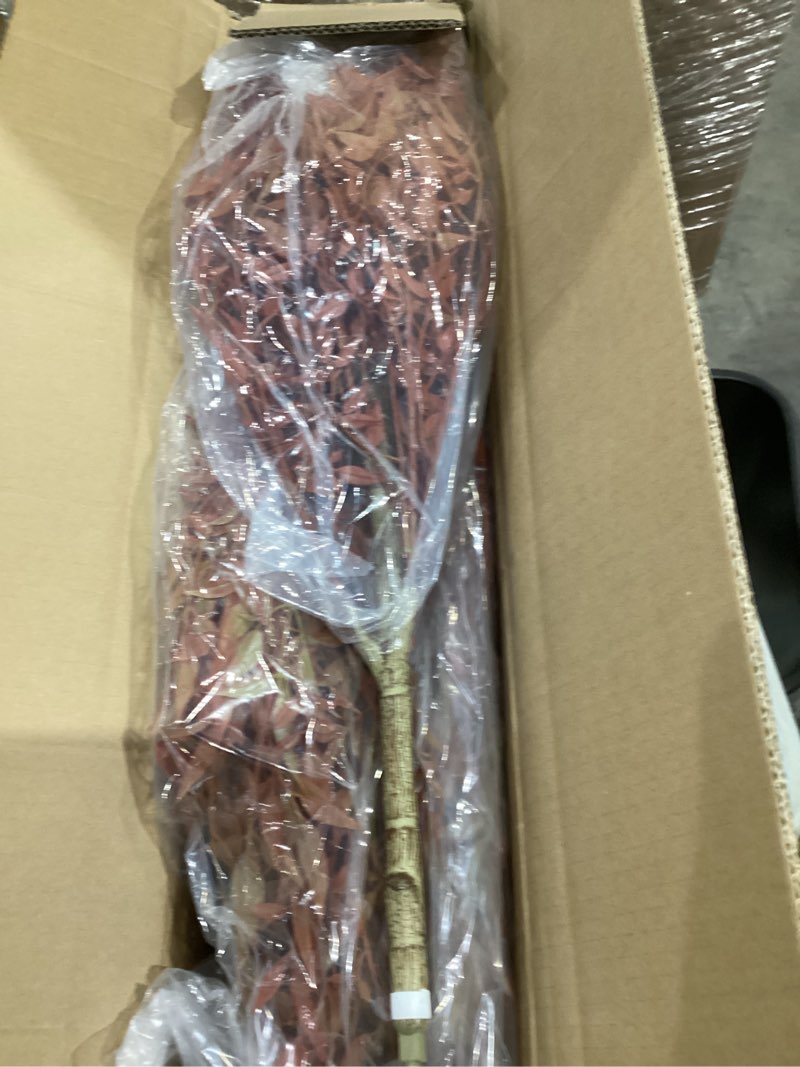 Condition photo showing Good Condition for Faux Bamboo Plant Artificial Nandina Tree 5.5FT Artificial Plants Realistic 90% Better Coverage Faux Plant Bamboo Plants Faux Floor Plant in Pot for Home & Office Decor (Red, 5.5ft) Red 5ft 7in