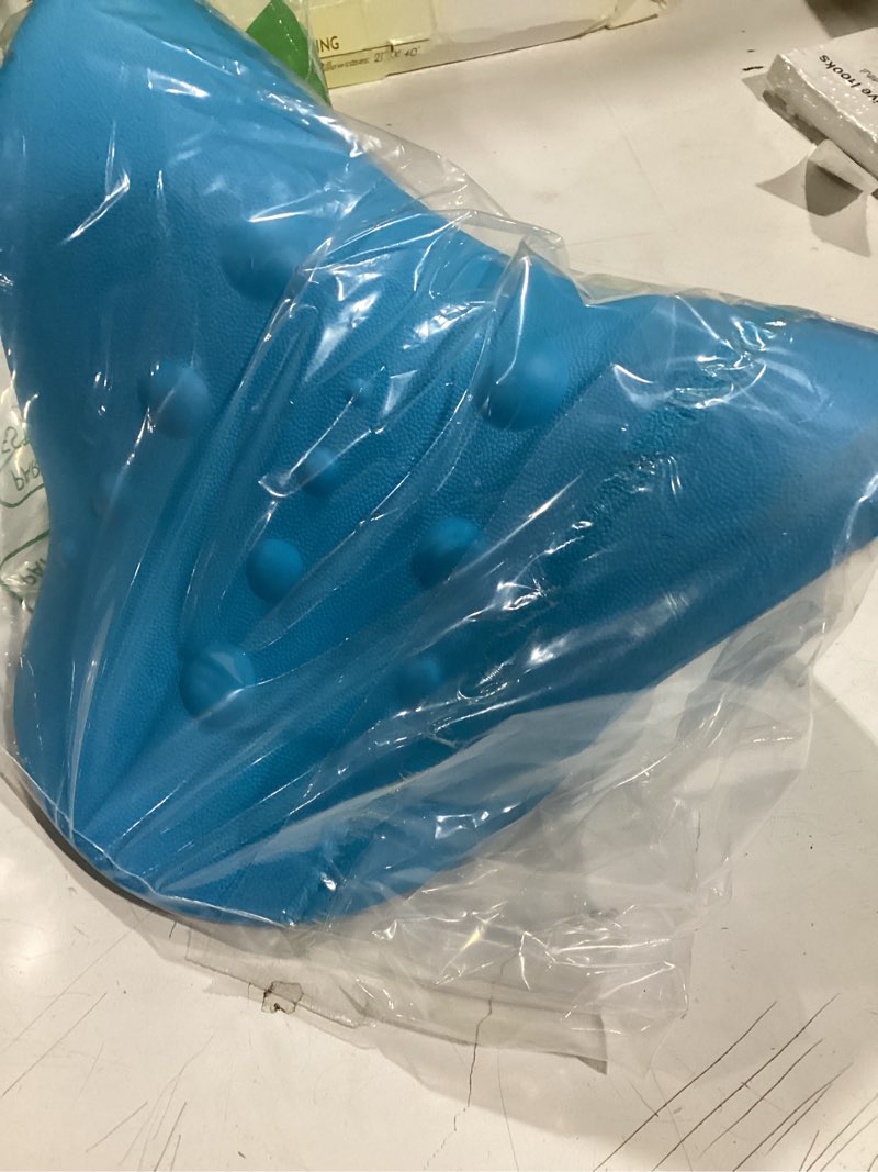 Condition photo showing New/Like New for ibwym neck stretcher cervical traction device for neck and shoulder pain relief, ergonomic pillow, dowager's hump corrector, cervical spine alignment, neck curve and posture corrector (light blue)