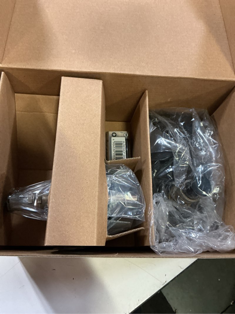 Condition photo showing New/Like New for kwikset smartcode 917 keypad keyless entry residential electronic lever lock deadbolt alternative with halifax door handle, smartkey security, matte black contemporary