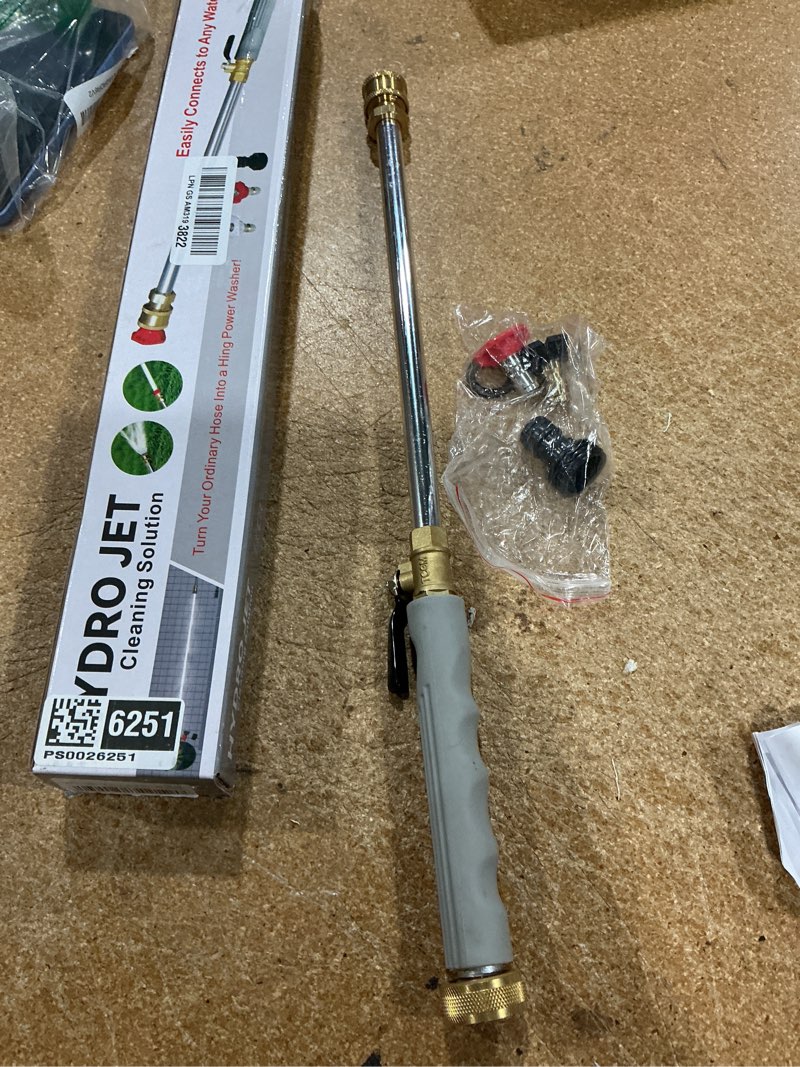 Condition photo showing Good Condition for jet nozzle power washer wand for garden hose - 2026 high pressure washer with 3 interchangeable nozzles for car washing, patio lawn garden outdoor cleaning?grey gray