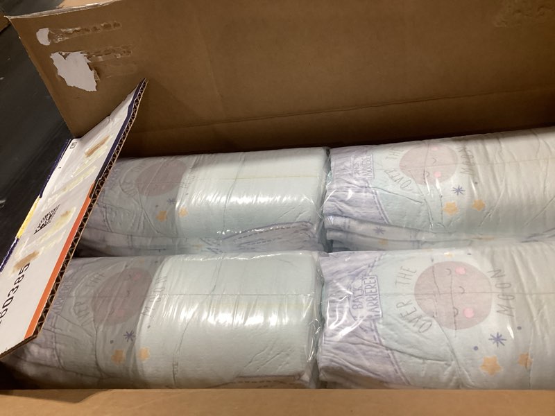 Condition photo showing New/Like New for Pampers ZZZ Overnight Diapers, Size 4 (22-37 lbs), 104 Count, Nighttime Protection Disposable Baby Diaper, Night Time Leak and Skin Protection Size 4 104