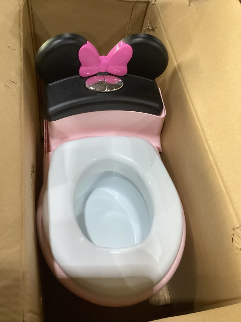 Condition photo showing Good Condition for The First Years Disney Minnie Mouse Potty Training Toilet and Toddler Toilet Seat - Toilet Training Potty with Fun Flushing and Cheering Sounds,Pink