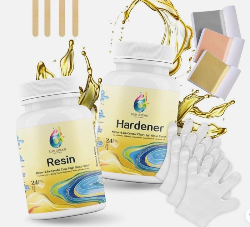 LULU OLIGAIN EPOXY RESIN KIT, CLEAR RESIN KIT FOR ARTS & CRAFTS, 34 OZ