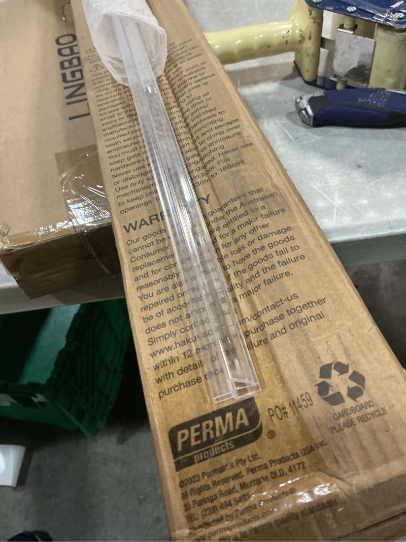 Condition photo showing Good Condition for shower door bottom seal pozia-36 long,1/4"(6mm) thick frameless glass shower door seal strip clear polycarbonate durable stop shower leaks and create a water barrier ultra clear