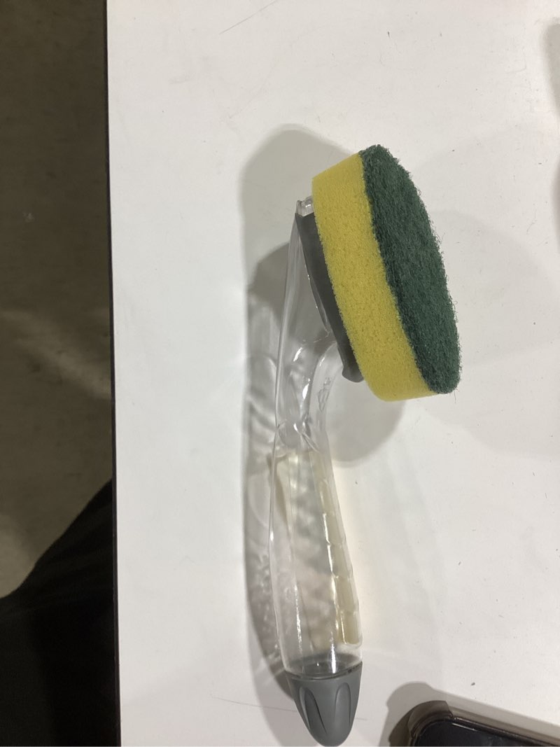 Condition photo showing Good Condition for scotch-brite heavy duty poly fiber dish wand with soap dispenser