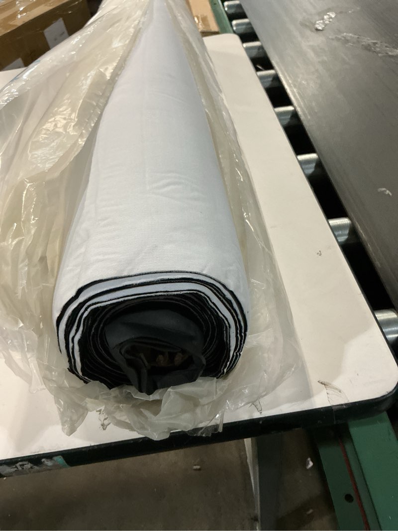 Condition photo showing As Is for Boao 20 x 2.3 ft Neoprene Carpet Runner Reusable Plastic Floor Runner Non Slip Rubber Backed Rugs for Hallway Aisle Carpet Roll for Wedding Party Decor Prom Business Outdoor(White) 20 x 2.3 ft White