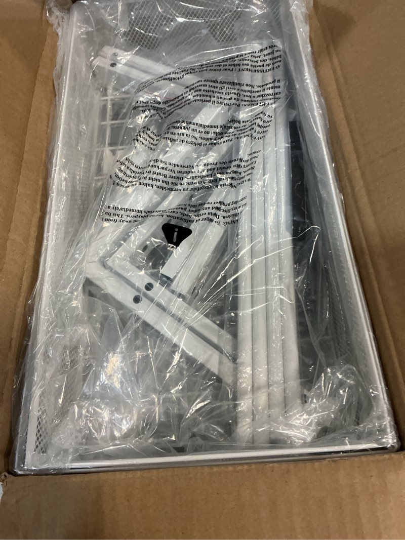 Condition photo showing New/Like New for Under Sink Organizer, 2-Tier Dual Pull Out Cabinet Organizer Drawers With Smooth Circular Rail, Large Capacity Metal Mesh Sliding Shelves For Bathroom& Kitchen Storage,Height Adjustable–White,2 Packs 2 Pack-15.9"Dx11.6"-16.7" H White