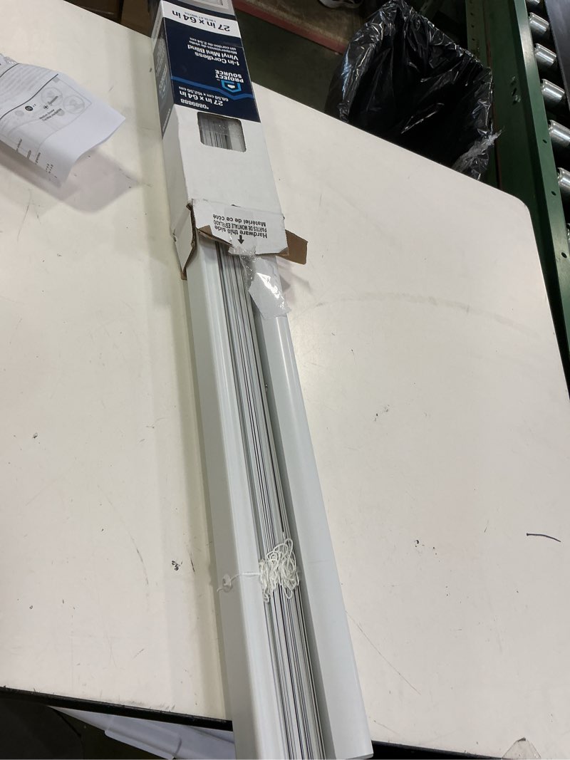 Condition photo showing Good Condition for Project source 1 in cordless vinyl mini blind 27 in x 65 in