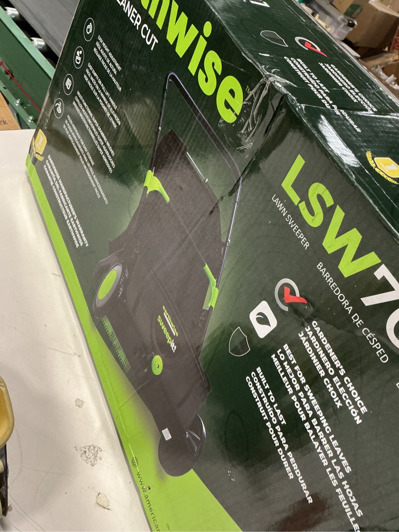 Condition photo showing Good Condition for Earthwise LSW70021 21-Inch Width Leaf & Grass Push Lawn Sweeper, Black