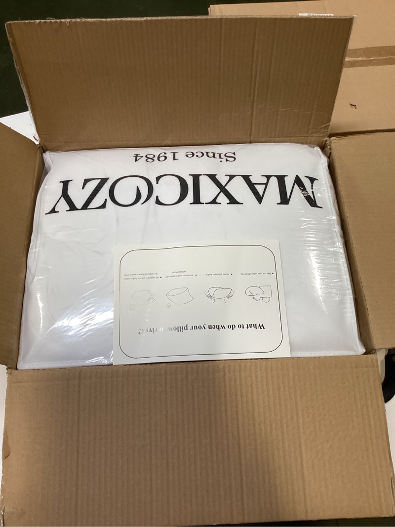 MAXICOZY Hungarian Goose Down and Down Alternative Pillows King Size, Fluffy 3-Chamber Bed Pillows for Sleeping, Luxurious Soft Cloud Pillow for Back, Stomach or Side Sleepers(King, 1 Pack), White.