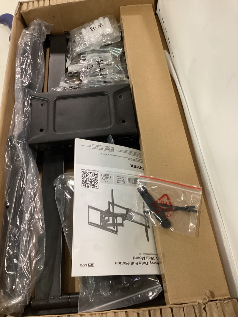 Condition photo showing New/Like New for monTEK Heavy-Duty Full Motion TV Wall Mount Bracket for 50–100? TVs up to 200 lbs – 4X Load Tested, Dual Arm Extension to 25.1?, Tool-Free Tilt/Swivel/Level, Max VESA 900×600, Fits 12/16/18/24" Studs