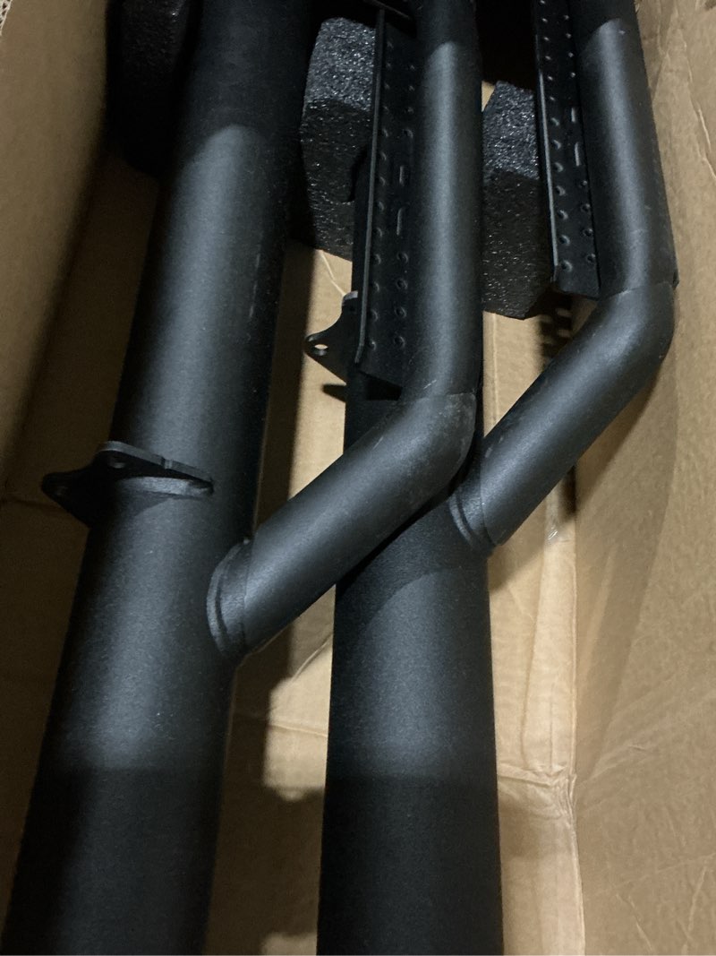 Condition photo showing As Is for rough country nerf step bars for nissan frontier (2005-2026) crewcab - rugged side steps, easy bolt-on install, off-road ready