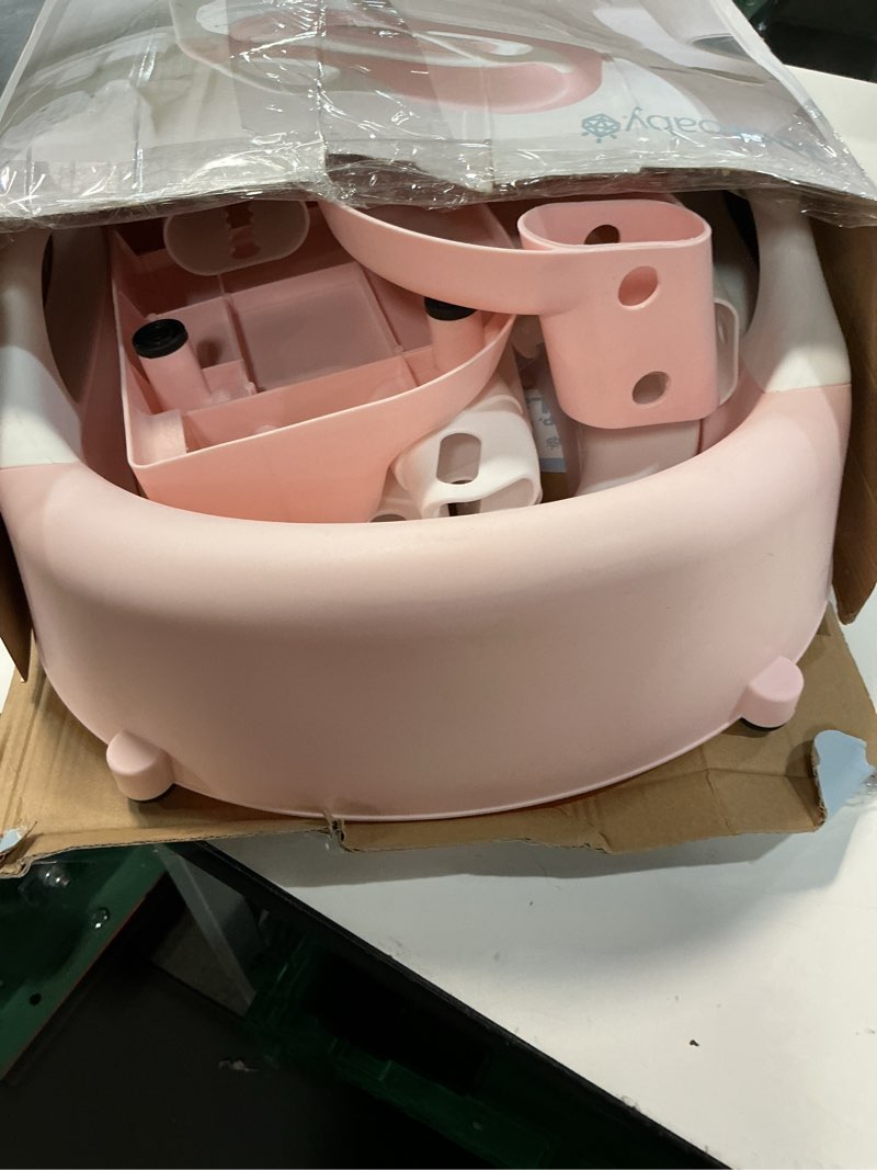 Condition photo showing As Is for jool baby potty training seat with 2 step ladder for toddlers - splash guard, adjustable height (pink)