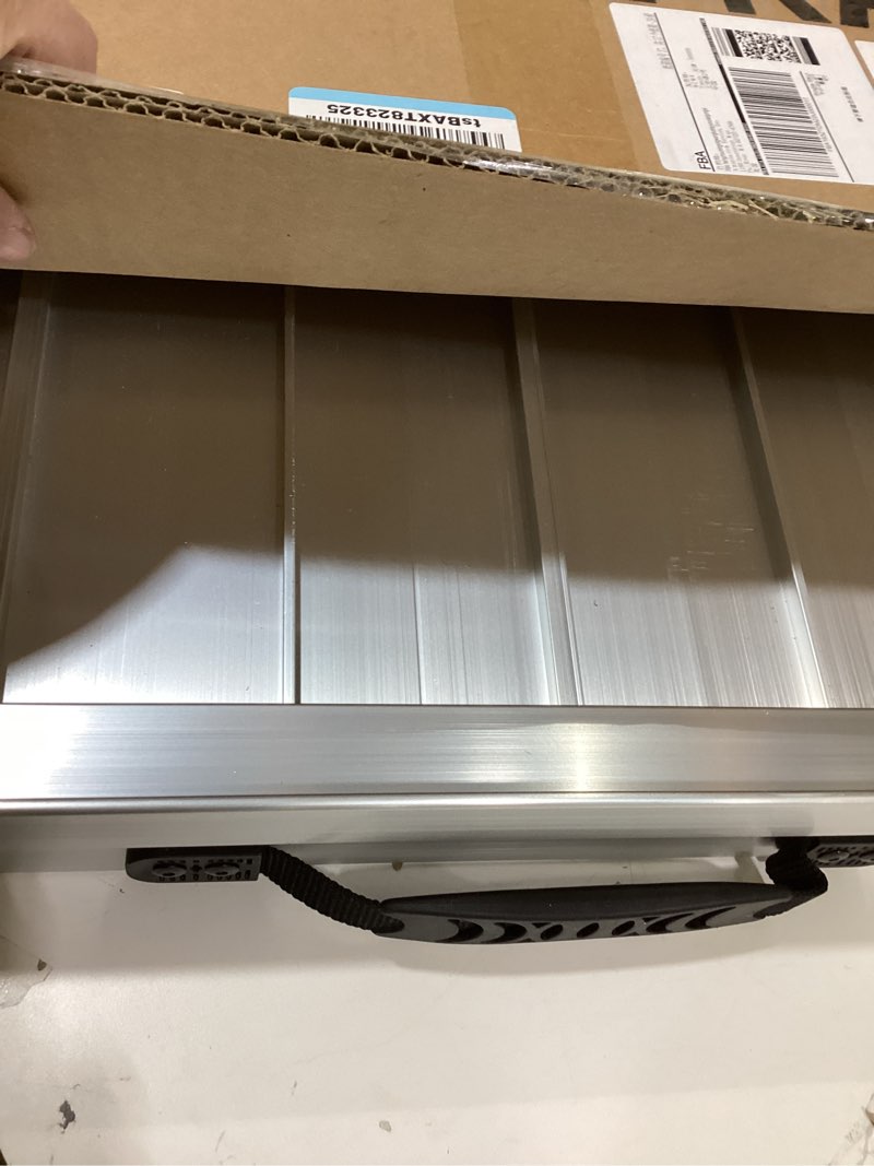 Condition photo showing New/Like New for Protable Wheelchair ramp 4FT,Non-Slip Folding Aluminum Handicap Ramps,Threshold Ramps for Home,Holds up to 800lbs,Wheelchair ramp for Steps (4FT(Useing Height 4-12inch))