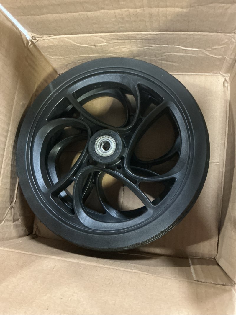 Condition photo showing Good Condition for 2pcs 8 inch walker wheel, 5/16" (10 mm) bearing solid replacement wheels for,knee scooter (8 inch) (10mm) matte black