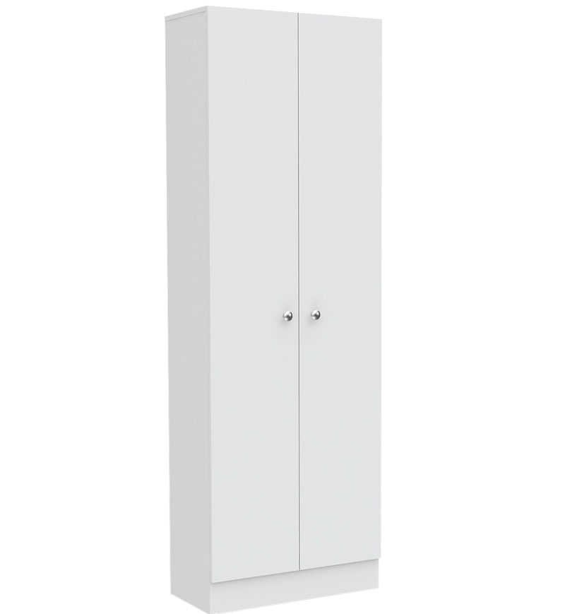 Tuhome Multistorage Pantry Cabinet, Five Shelves, Double Door Cabinet -White