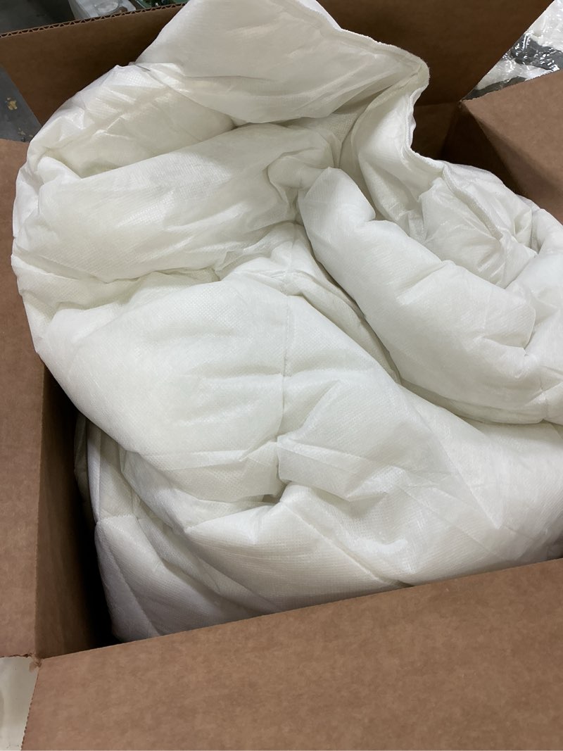 Condition photo showing As Is for Serta ComfortSure King Mattress Cover, Fitted Pillow Top Mattress Pad, Super Soft and Breathable Quilted Cotton Protector with 18" Elastic Deep Pockets for Secure Fit, White