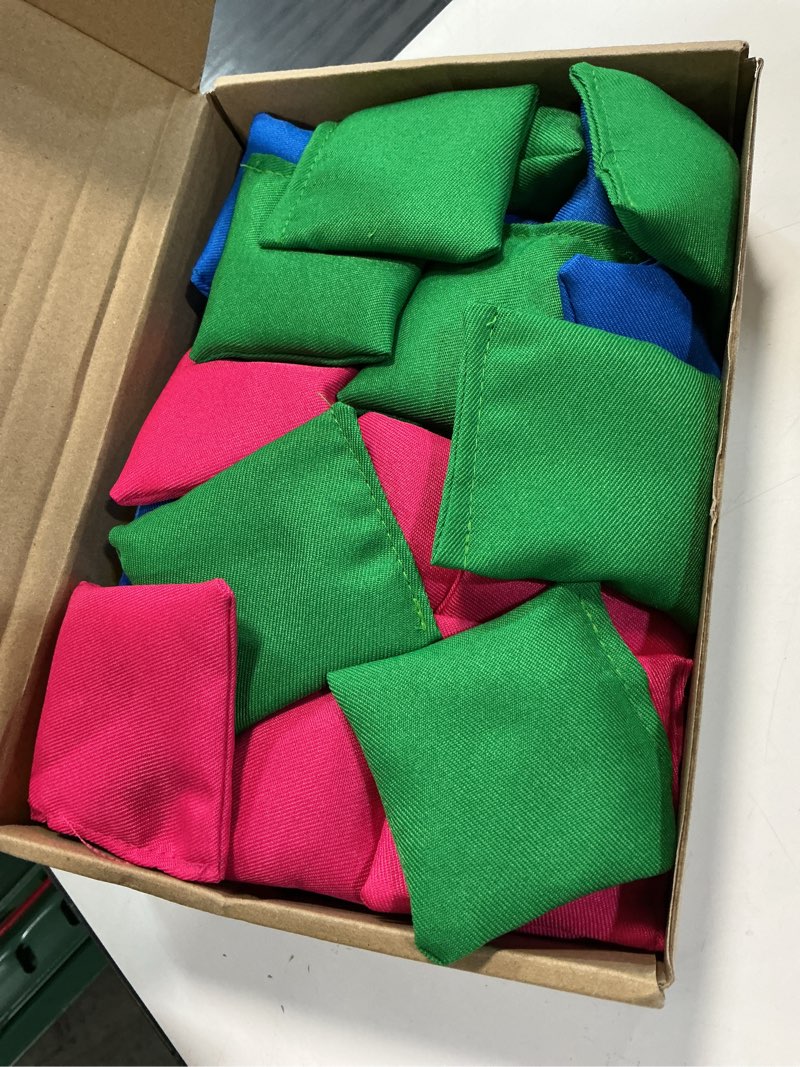 Condition photo showing Good Condition for jenaai 48 pcs mini bean bags bulk for cornhole small multi colorful bean bag for tossing, 2.6" x 2.6" tossing cornhole nylon party supplies bright color