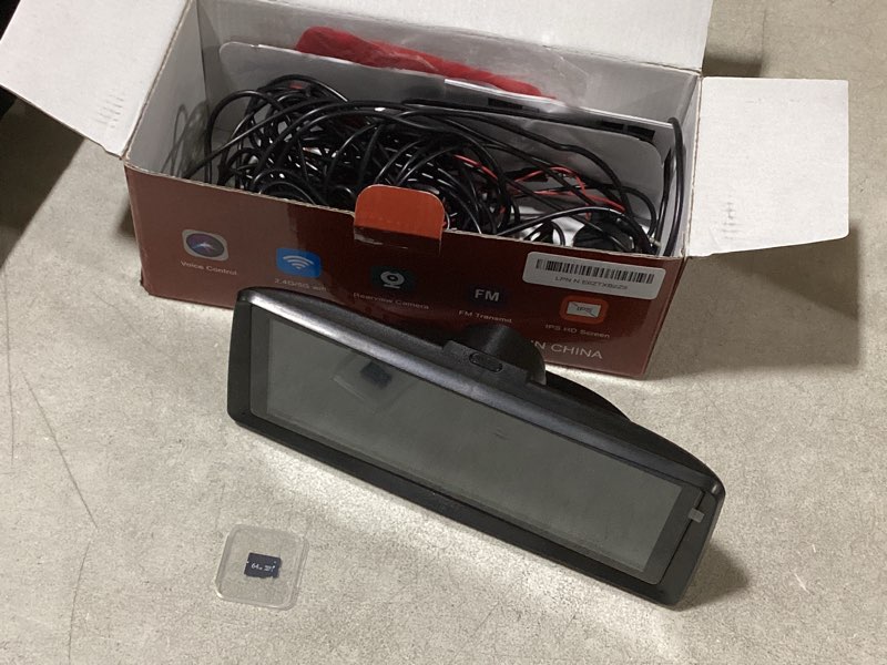 Condition photo showing As Is for 8.1" hd carplay screen for car stereo, 2k dash cam wireless portable touch screen car play with apple carplay & android auto with 1080p back up camera, bluetooth, mirror link, gps , aux, voice control