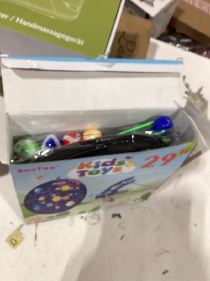 Condition photo showing New/Like New for bootaa 29" large dart board for kids, kids dart board with sticky balls, boys toys, indoor/sport outdoor fun party play game toys, birthday gifts for 3 4 5 6 7 8 9 10 11 12 year old boys girls 100 scores +outer space + bow