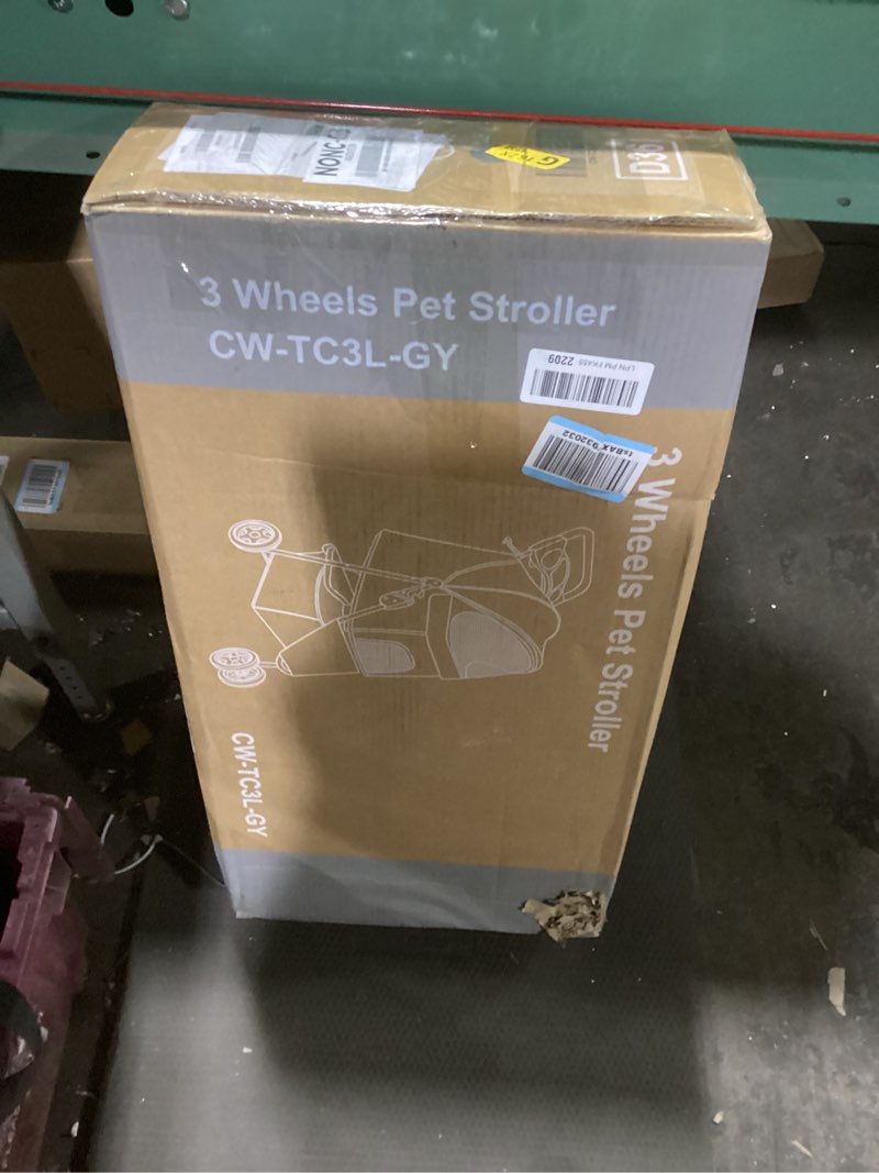 Condition photo showing New/Like New for Smug 3 Wheels Pet Stroller, Dog and Cat Strollers, Storage Basket and Cup Holder, Breathable Mesh, L