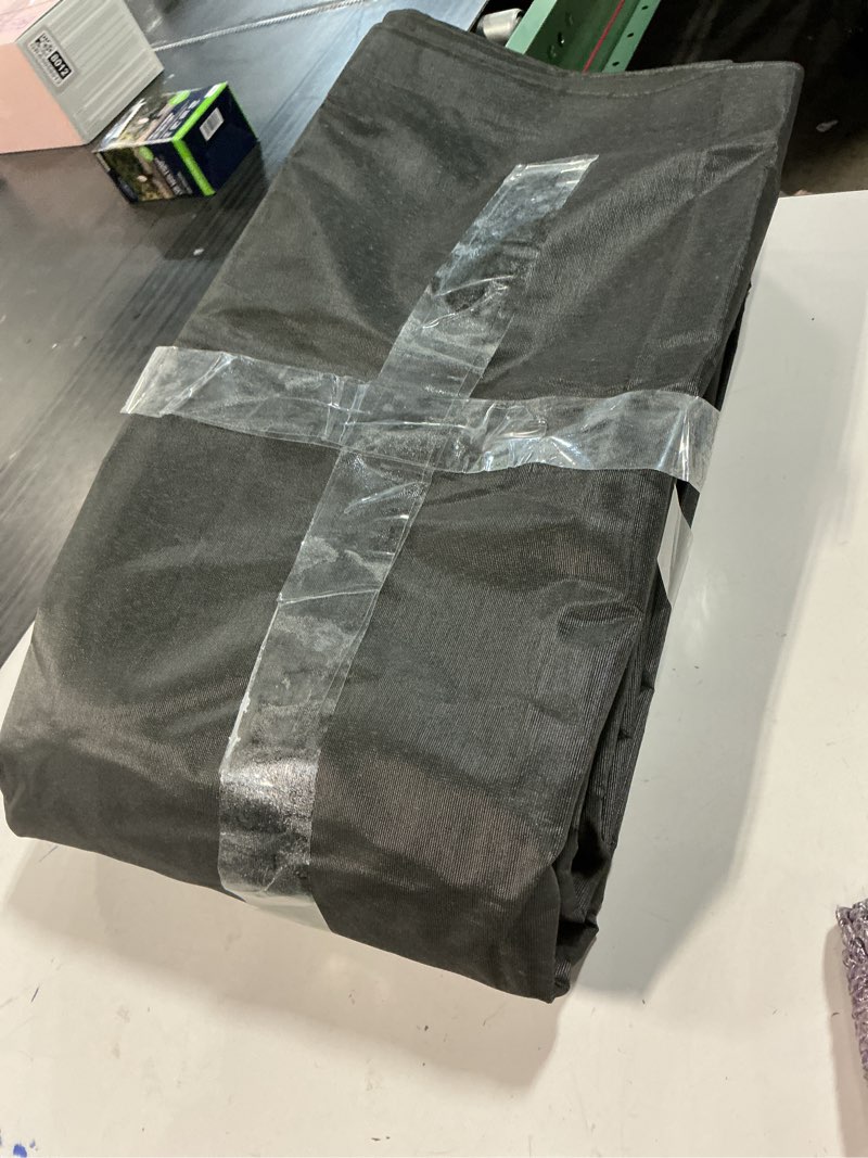 Condition photo showing Good Condition for ( color black )ysuefijo heavy duty poly tarp, multipurpose protective cover, waterproof tarpaulin with eyelets, outdoor waterproof windproof tarpaulin, use for tie downs, shade, fences, canopies, dump trucks 1x3m/3.3x9.8ft