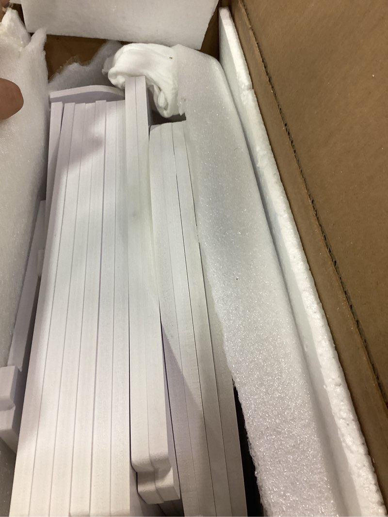 Condition photo showing New/Like New for 4 Tier Rotating Bookshelf Tower, Spinning Bookshelf, Revolving 360° Bookcase Storage Round Carousel, Vertical Rotate Turning Spiral Corner Organizer Lazy Susan, White