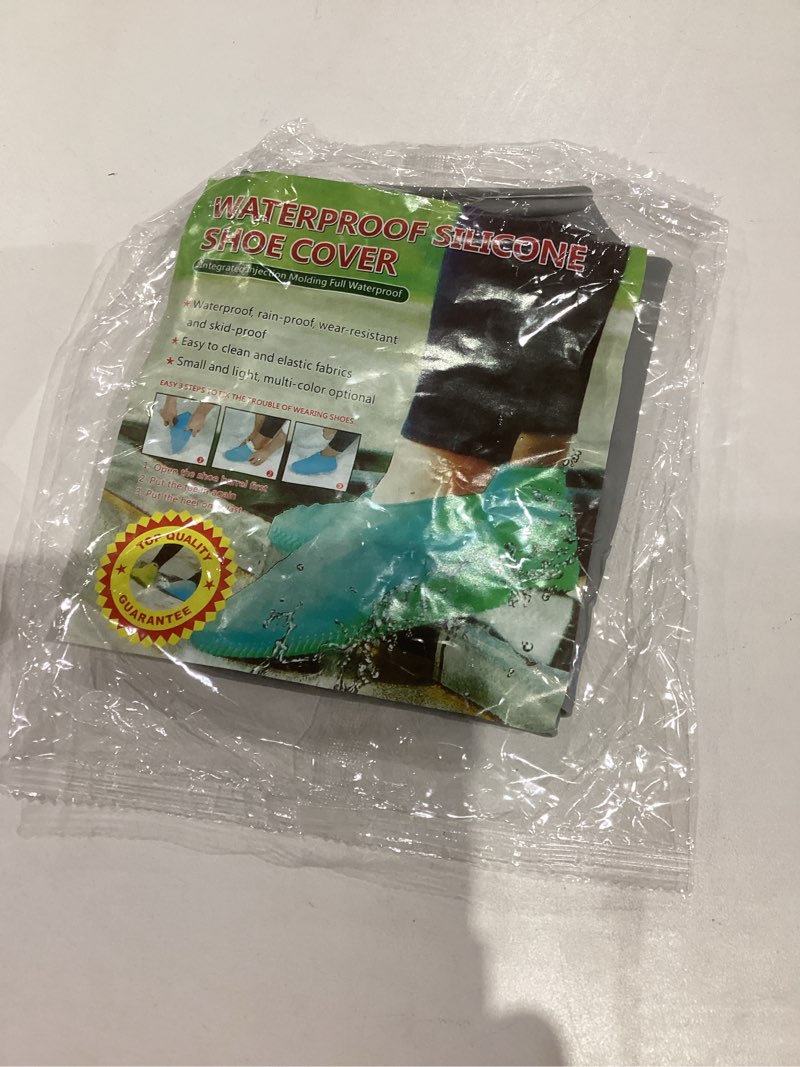 Condition photo showing New/Like New for Unisex Waterproof Shoe Covers, Reusable, Slip-Resistant, Silicone Shoe Protectors Black Medium Label M: Size US 4-6.5 Black