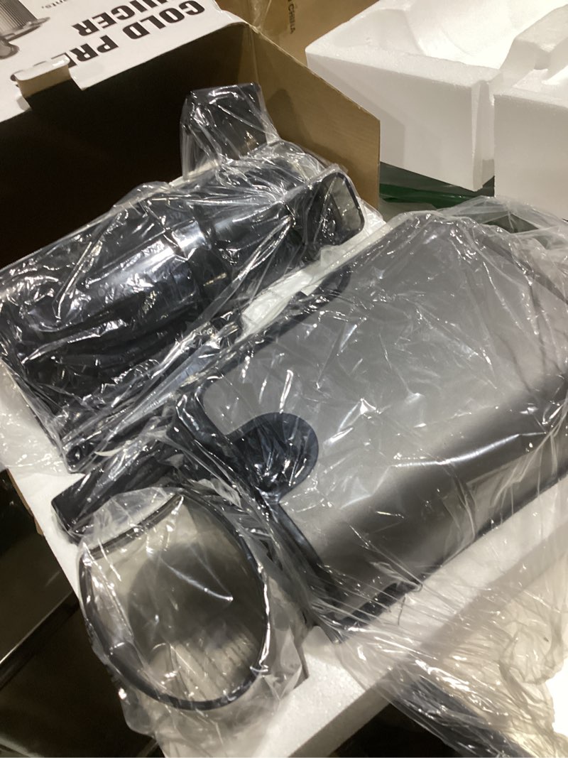 Condition photo showing Good Condition for juicer machines with 5.8" large feed chute, cold press juicer for whole vegetables and fruits 400w, slow masticating juicer easy to clean juice extractor machine high juice yield titanium gray
