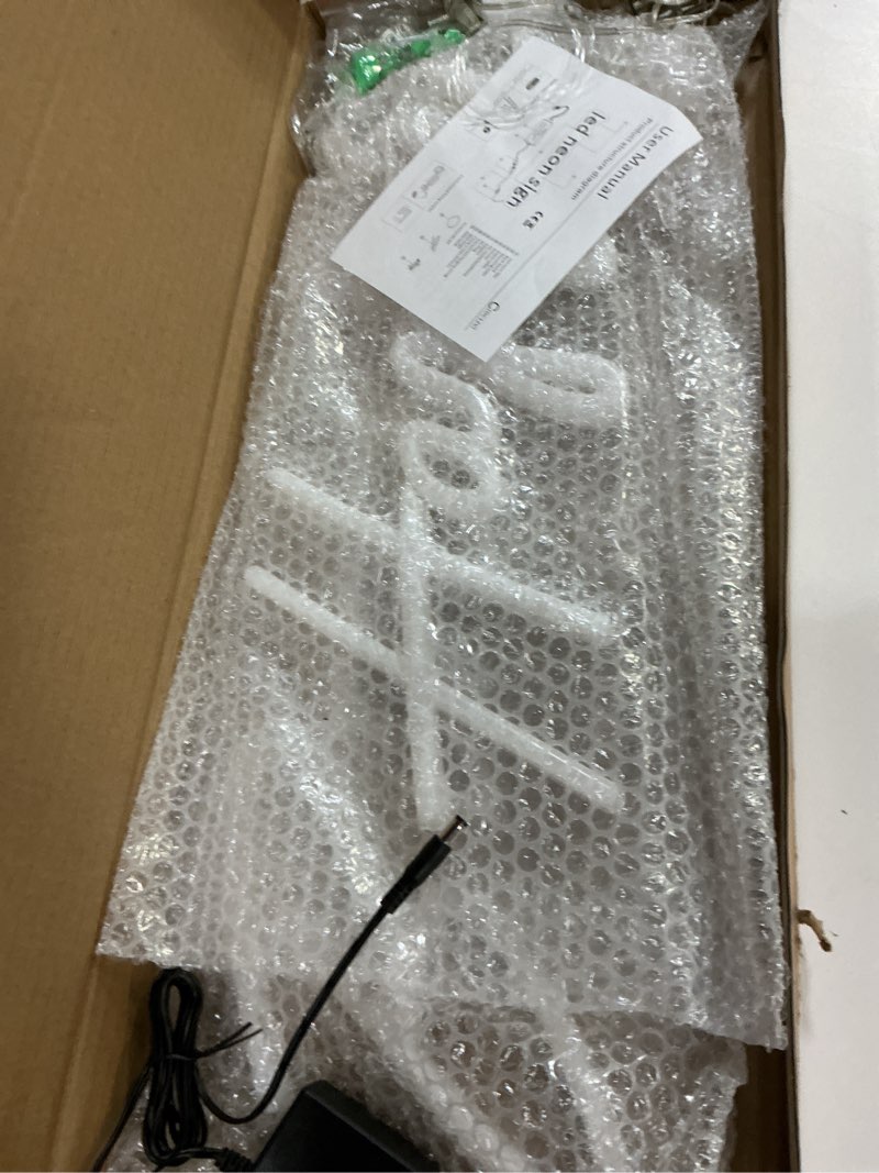 Condition photo showing Good Condition for 40"/23" Happy Birthday Neon Sign Large - Happy Birthday Sign 12V - Happy Birthday Light Up Sign with Dimmable Switch - 2PCS Happy Birthday LED Sign for Backdrop, Party, Celebration, Decoration