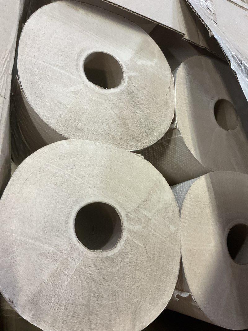 Condition photo showing Good Condition for Genuine Joe Hardwound Paper Towels , 8" x 800', Natural, 1-Ply, 6 Rolls/Case, 4800' per case (GJO22600)