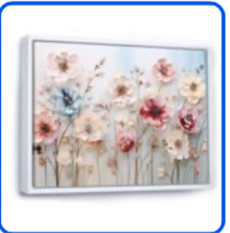 White And Pink Floral Wonderland - Floral Wall Artb 35 x 44 