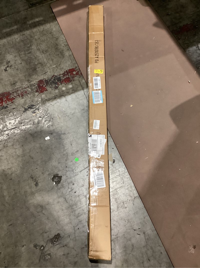 Condition photo showing New/Like New for double curtain rods 72-144 inches for windows, 1 inch diameter adjustable heavy duty drapery rod with aluminum alloy brackets and finials, modern stylish dual curtains rod, brushed gold brushed gold 72"-144"