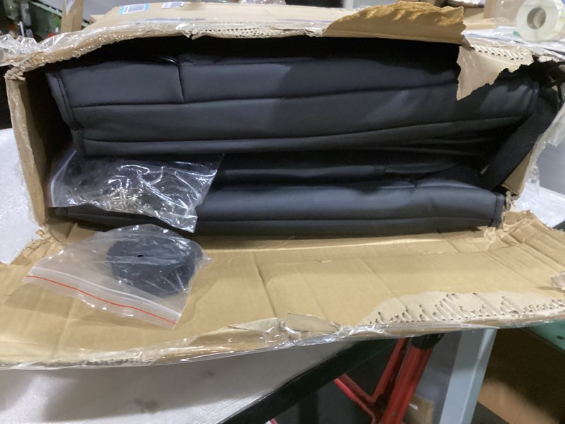 Condition photo showing As Is for Fit Colorado Car Seat Covers (5 Seats Full Set) Compatible with Chevy/Chevrolet Colorado 2015-2025 2026 - Full Coverage Breathable Leather, Airbag Compatible, Waterproof & All-Weather,Black Full Set F1 Black Colorado 2015-2026