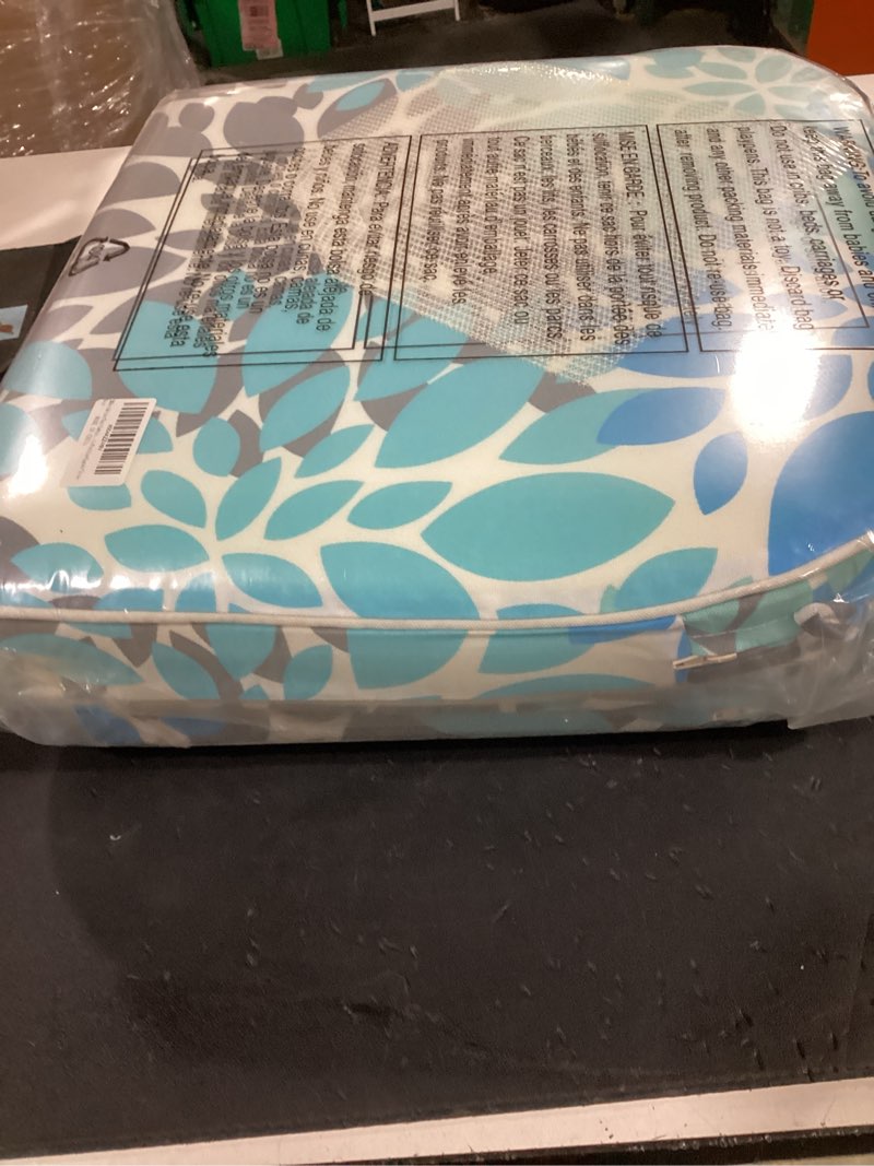 Condition photo showing Good Condition for jmgbird outdoor chair cushions set of 2 - light blue white space theme 16x17 inch patio seat cushions with ties light blue with white 16x17x2.5 inch + 2pcs
