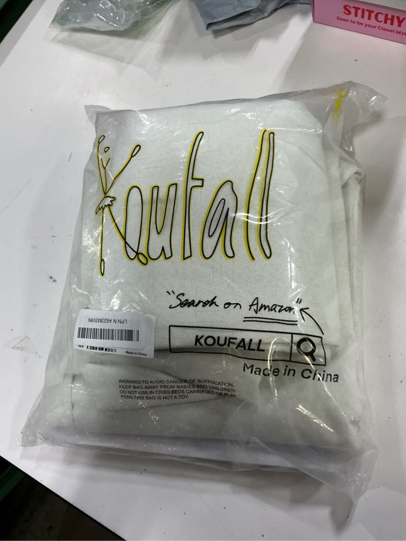 Condition photo showing Good Condition for koufall 52x72 inches long ivory back tab linen blackout curtains 52"w x 72"l (pack of 2) ivory