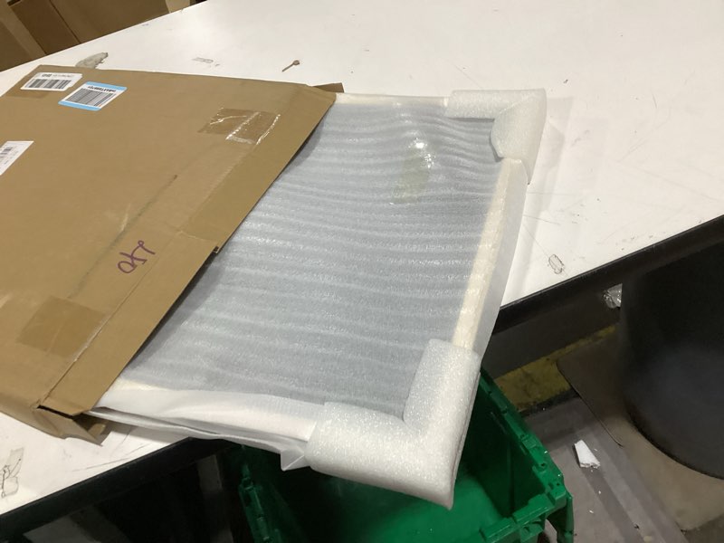 Condition photo showing New/Like New for 16x16 picture frame white solid wood for mat 12x12 wall mounting square poster frames 1 16x16 inch