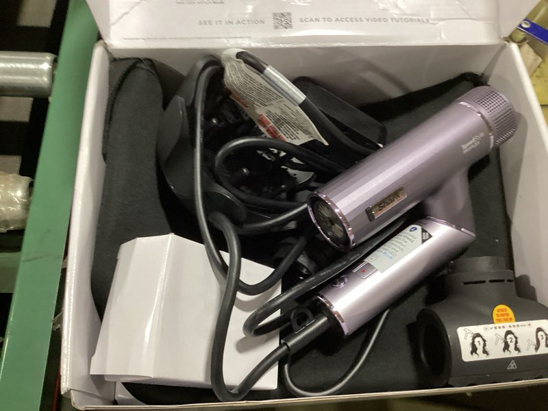 Condition photo showing As Is for shark speedstyle pro flex professional performance high-velocity hair dryer system with scalp shield & iq speed styling and drying suite, lightweight, ionic, no heat damage, hd543pl limited edition - speedstyle pro flex