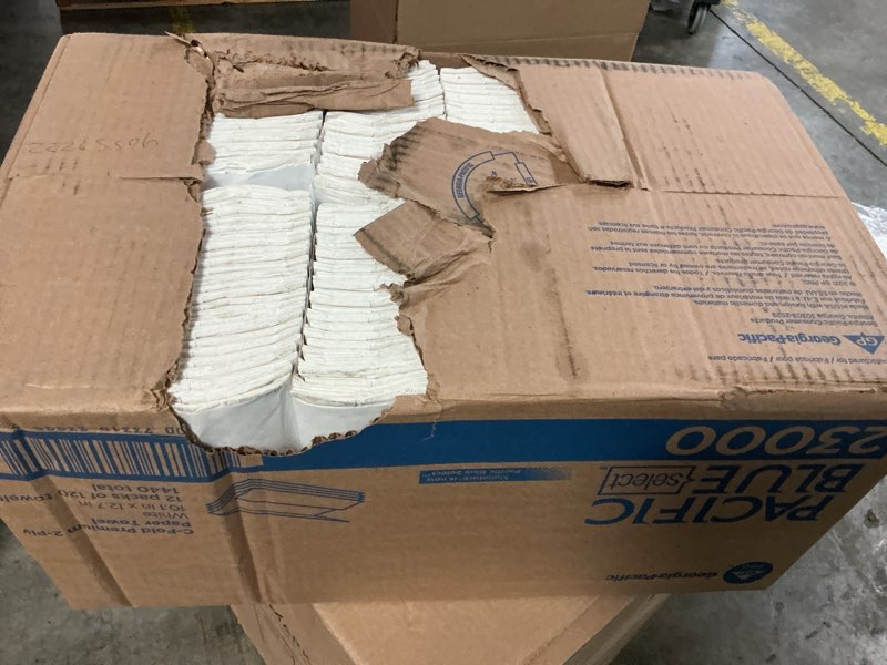 Condition photo showing New/Like New for georgia-pacific commercial full-size white paper towels, 2-ply, 1333.2 sq. feet per package, 1440 na quantity