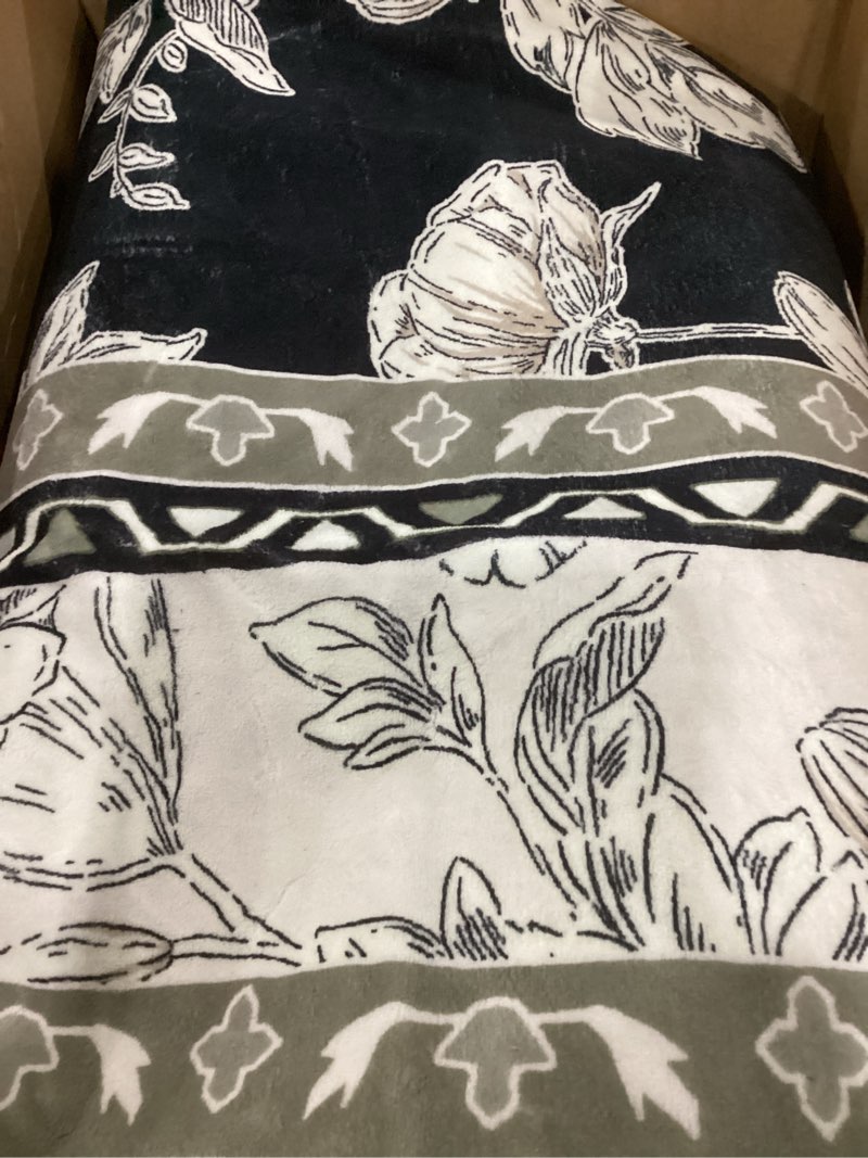 Black Floral 8x10 Area Rugs for Living Room, Cream Beige Taupe Sketch Pattern Bedroom Rug Boho Low P