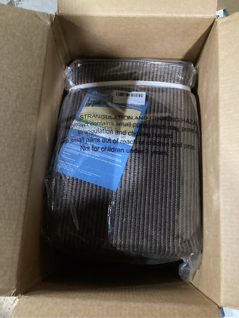 Condition photo showing Good Condition for 5ftx50ft Fence Privacy Screen Heavy Duty 170 GSM Windscreen & Dustproof Fabric Privacy Screen Covering Mesh Fencing for Outdoor Patio, Balcony, Pool Deck, Brown