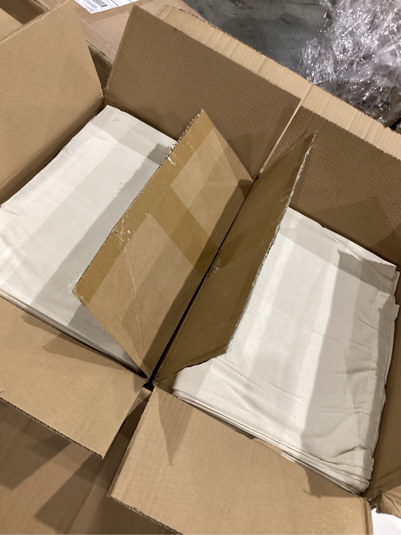 Condition photo showing Good Condition for topdesign 192-pack economical 16"x15" cotton tote bags, lightweight medium reusable grocery shopping cloth bags, suitable for diy, advertising, promotion, gift, activity medium beige 192