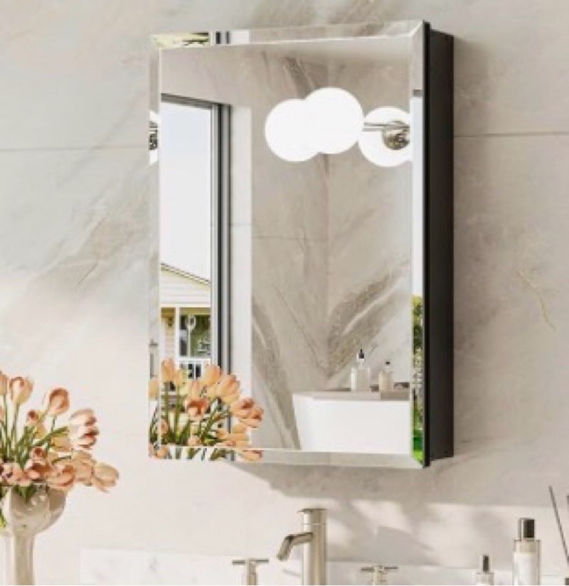 tokeshimi 14 x 18 recessed medicine cabinet for bathroom, assembly required, white medicine cabinet (similar to stock photo)