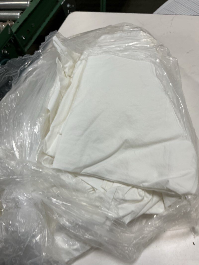 Condition photo showing As Is for organic crisp percale deluxe bedding bundle, king, white