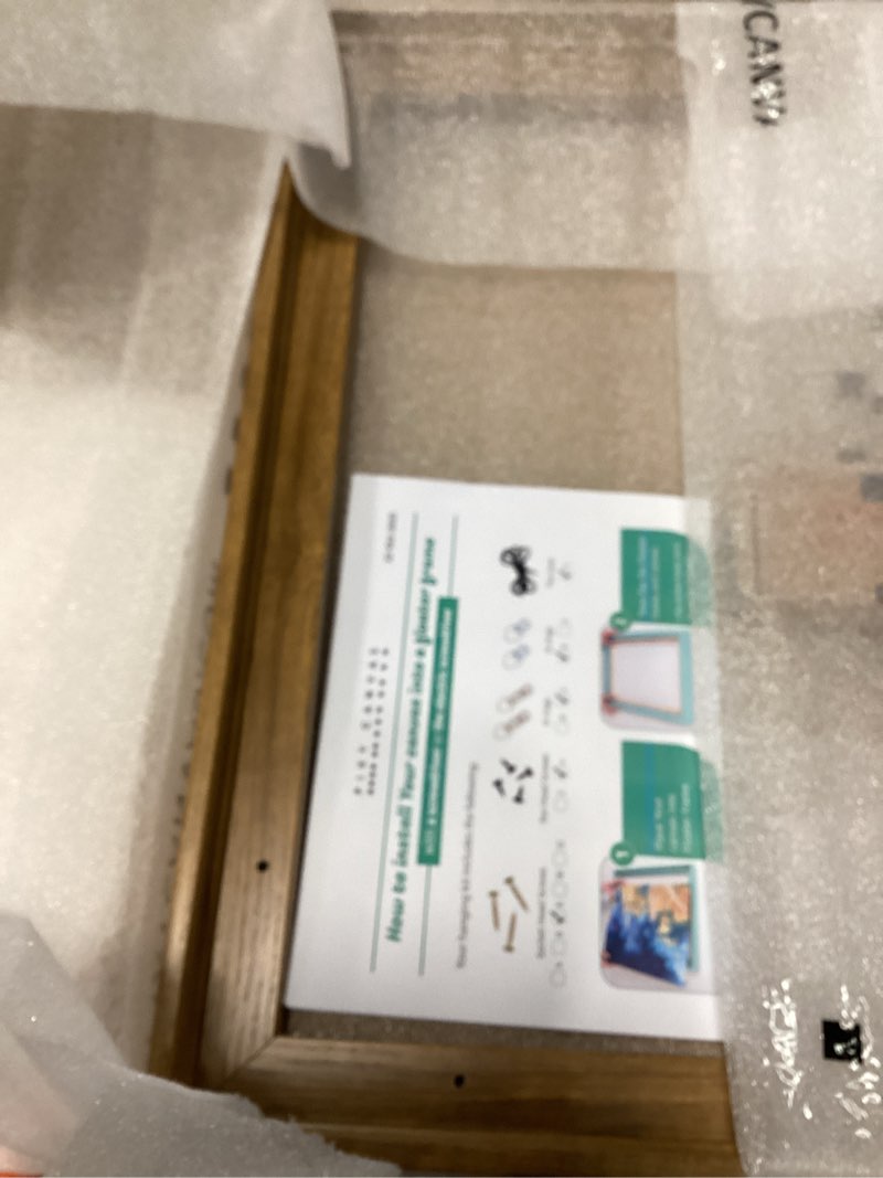 Condition photo showing Good Condition for Pixy Canvas 8x8 inch Floater Frame for Canvas Paintings. 12 Colors. Floating Frame fits 5/8", 3/4" & max 7/8" Deep Stretched Canvas & Wood Panels (Natural Oak, 8 x 8 in)