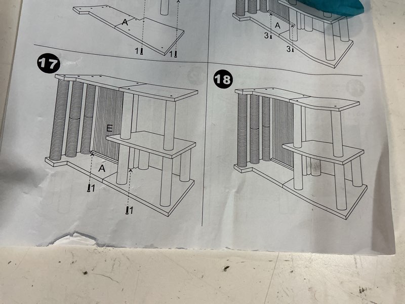 Condition photo showing Good Condition for (Similar)Cat Tree 54 Inch, Multi-Level Cat Tower with Condo, Perches, Sisal Scratching Posts and Climbing Ladder, Pet Play Toy Balls House for Indoor Cats, Beige Beige 54IN